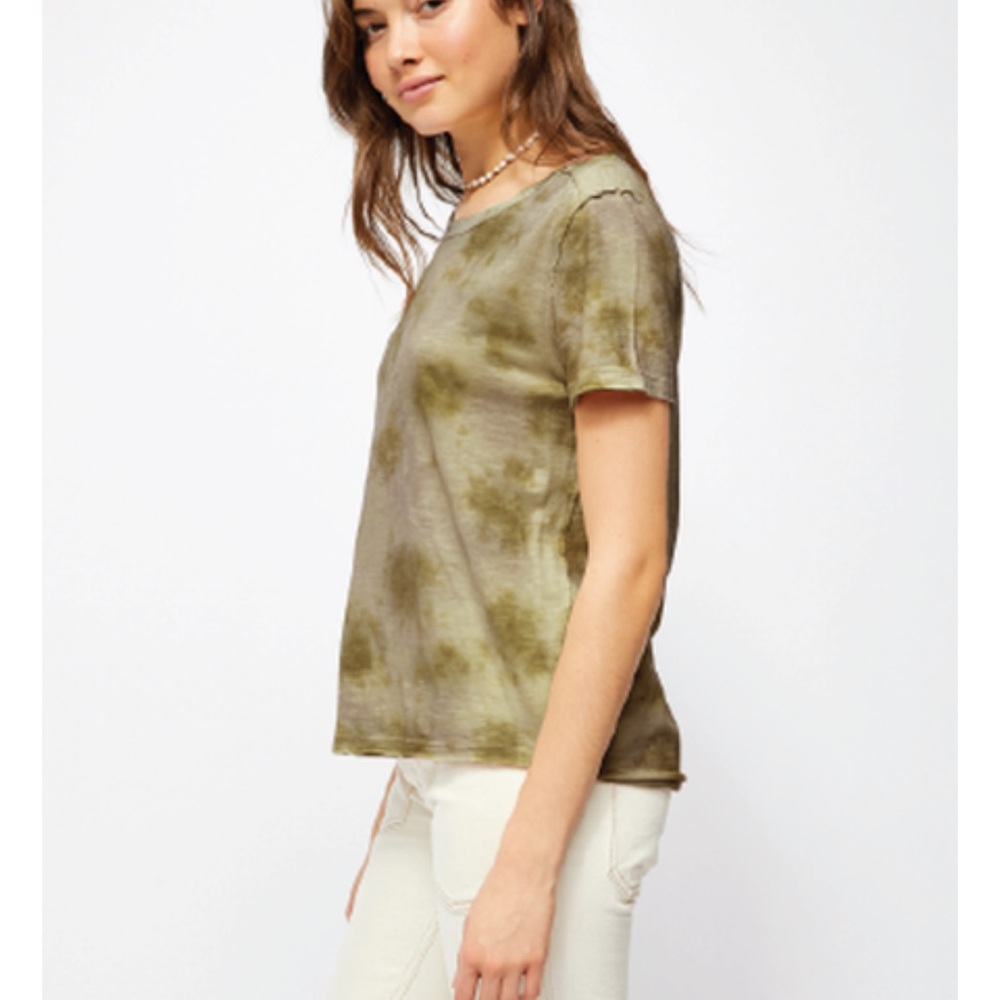 Free people riptide tee in olive combo NWT - Picture 2 of 4